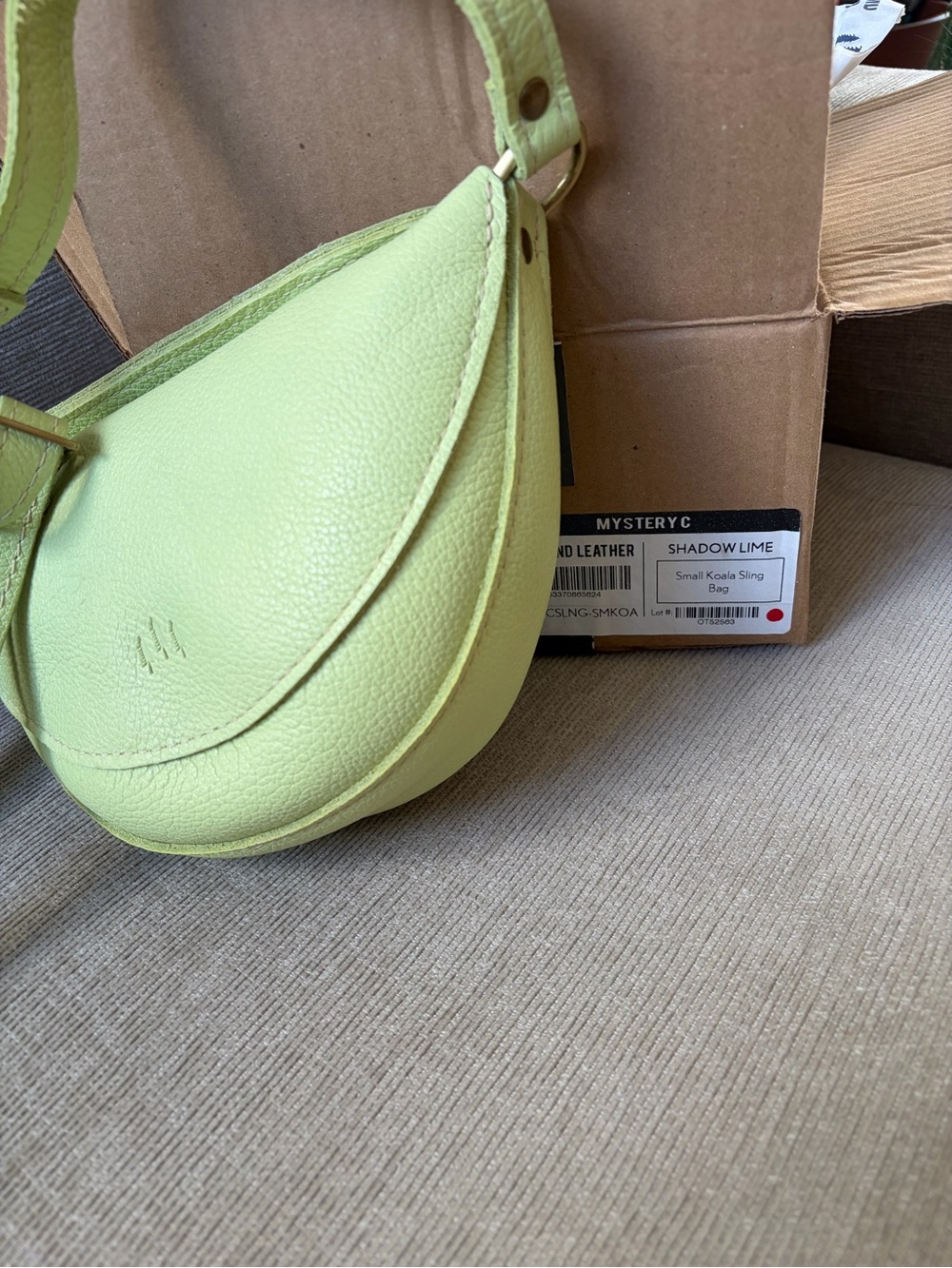 Shadow Lime Portland Leather Koala Small Crossbody Bag - Picture 5 of 5